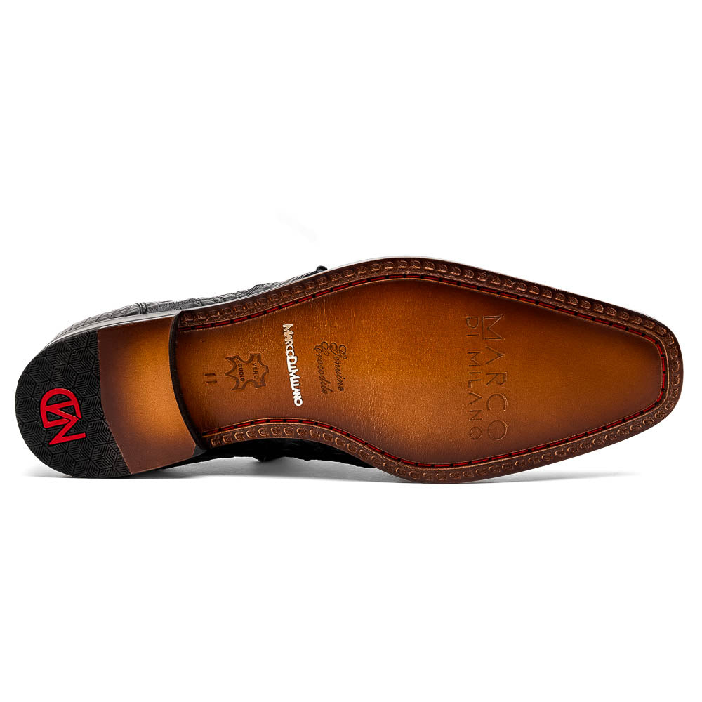 Marco Di Milano Lacio Black Caiman Crocodile Derby
