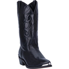 Laredo Men's Atlanta Lizard Print Leather J-Toe Boots - Peanut