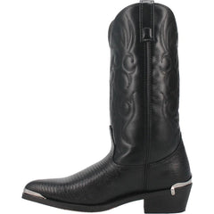Laredo Men's Atlanta Lizard Print Leather J-Toe Boots - Peanut