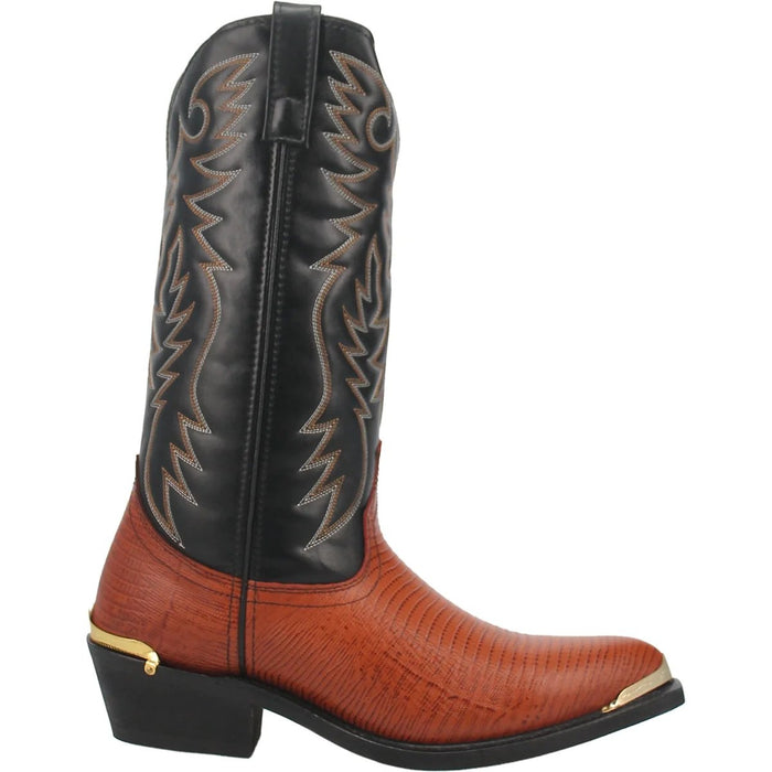 Dan Post Men's Dorsal Genuine Fish Leather Square Toe Boots - Brown