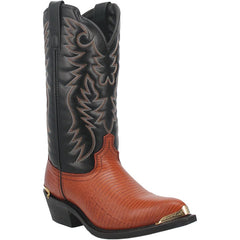 Dan Post Men's Dorsal Genuine Fish Leather Square Toe Boots - Brown