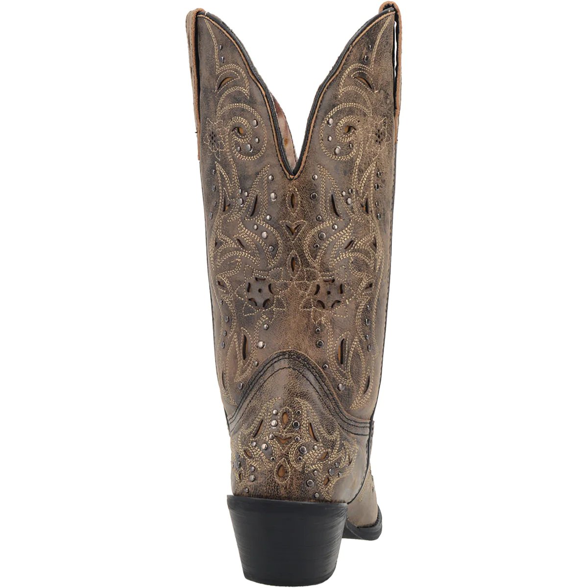 Laredo Women's Vanessa Wide Calf Leather Snip Toe Boots - Brown