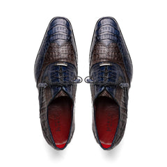 Marco Di Milano Luciano - Navy Brown Leather Loafer