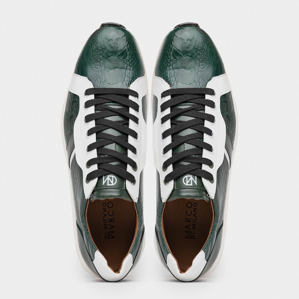 Marco Di Milano Lyon Ostrich Leg & Calfskin Sneakers 
