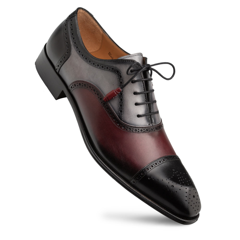 Mezlan Galante Tri-Tone Leather Cap Toe Oxford
