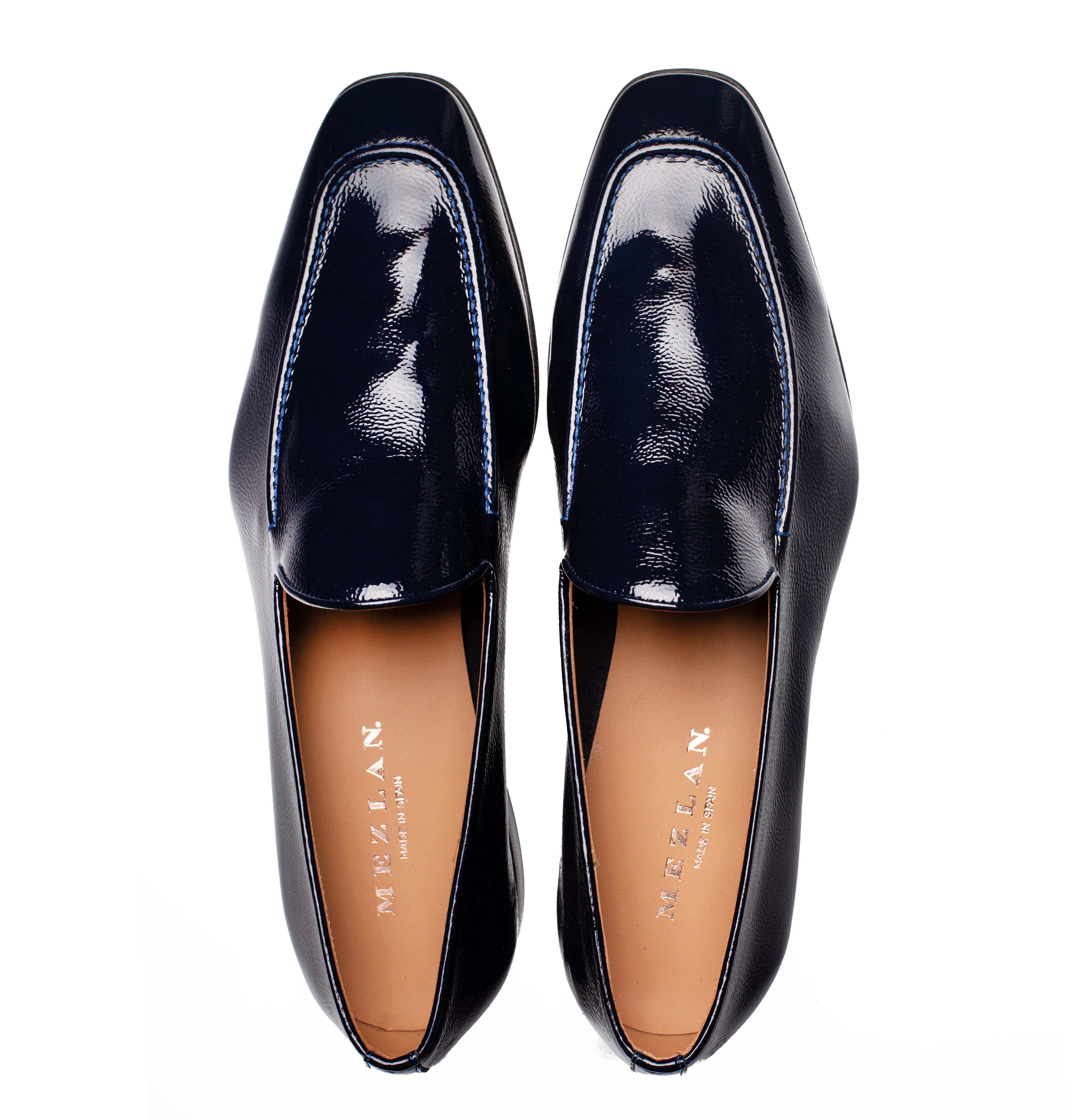 Mezlan Hi-Shine Apron Loafer - Luxury Italian Leather Slip-On