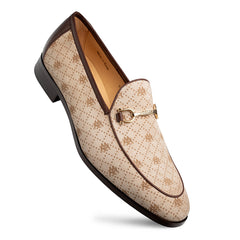 Mezlan Ornament Loafer - Printed Suede Luxury Slip-On