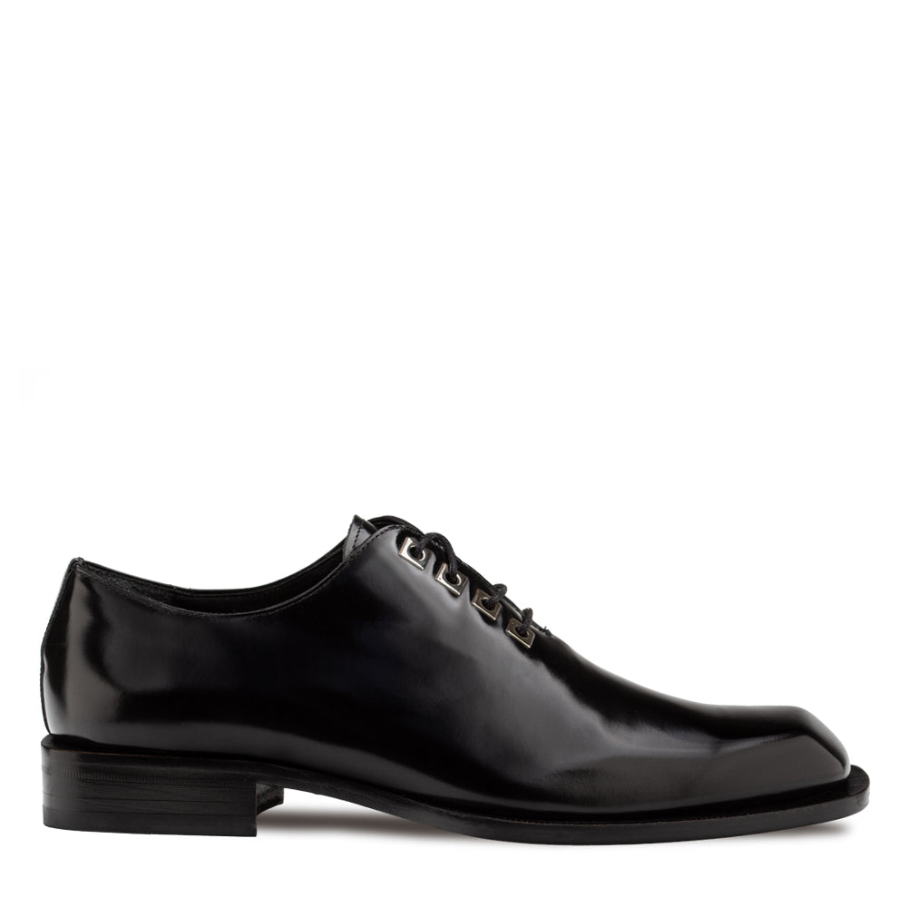 Mezlan Hi-Shine Asymmetric Oxford - Luxury Leather Dress Shoe