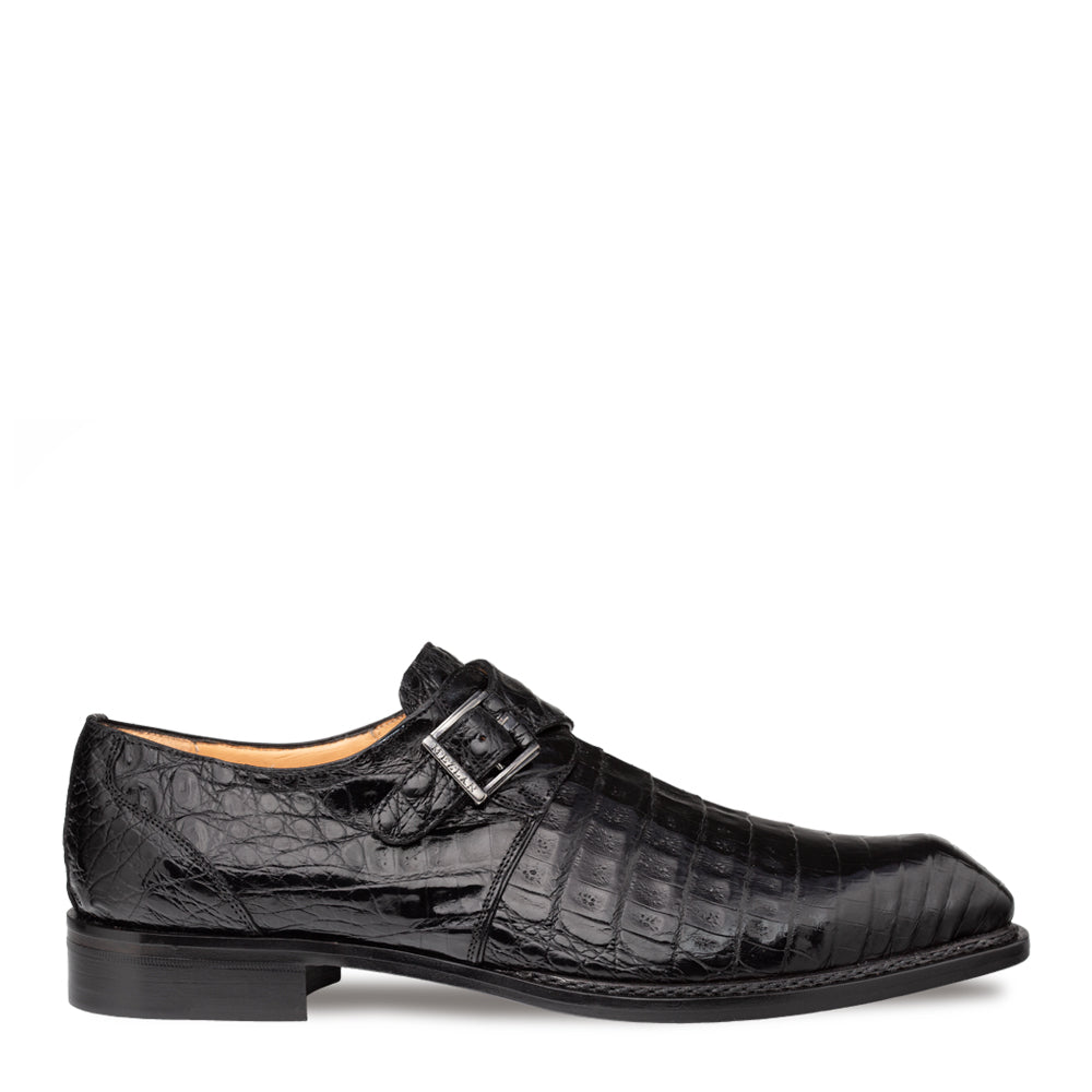 Mezlan Gigolo Crocodile Monk Strap - Luxury Italian Leather Shoe