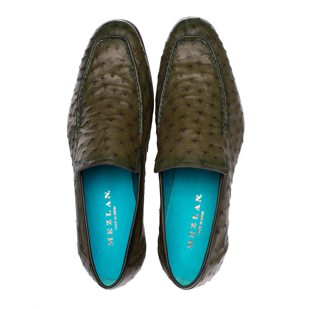 Mezlan Menor Ostrich Slip-On: Luxury Cognac Loafers