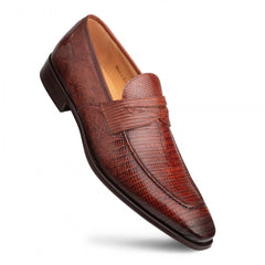 Mezlan Mayor Lizard Penny Loafer