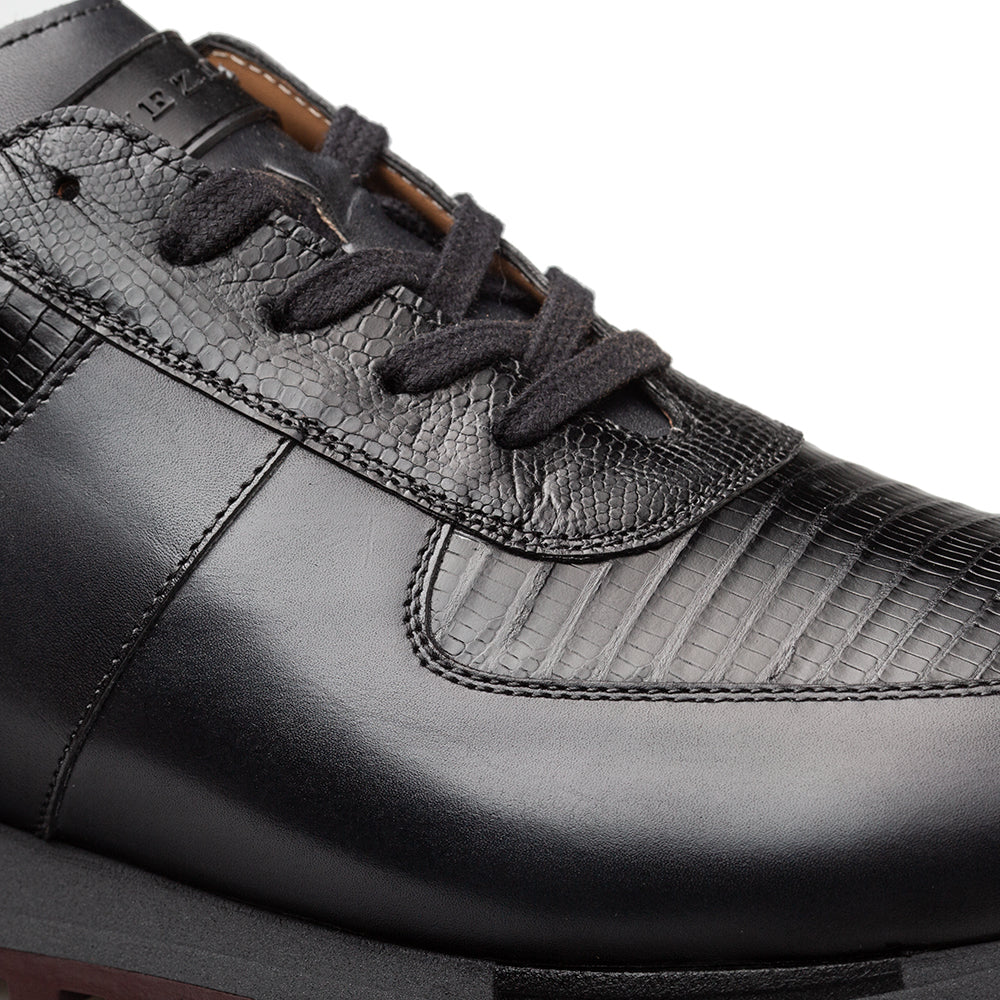 Mezlan Greenwich Sneaker: Calf & Lizard Leather - Luxury Shoe