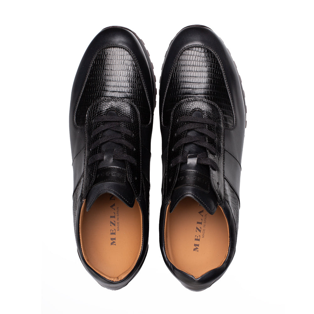 Mezlan Greenwich Sneaker: Calf & Lizard Leather - Luxury Shoe