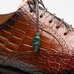 Mezlan Marble Multi-Tone Alligator Oxford Dress Shoe