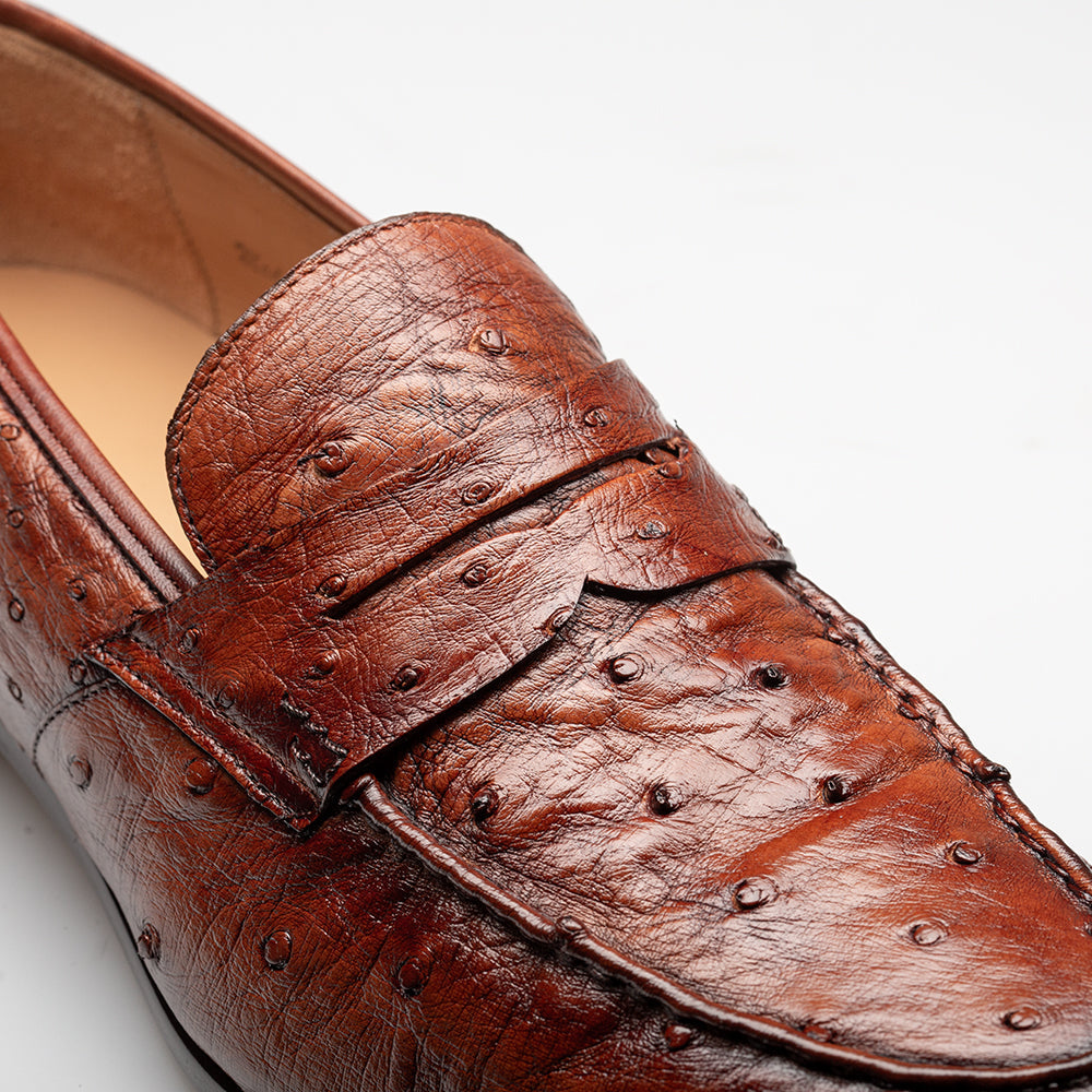 Mezlan Nogales Ostrich Penny Loafer