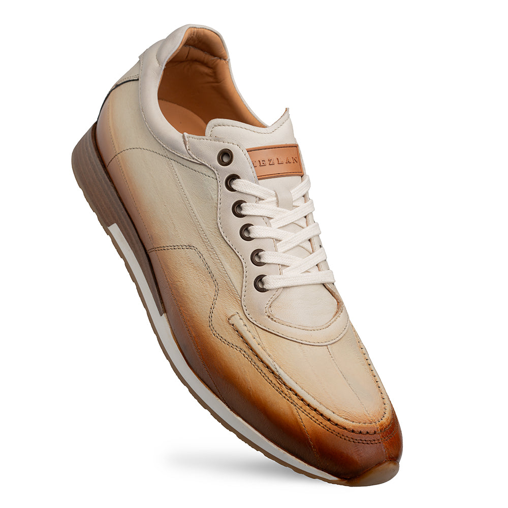 Mezlan Bi-Tonal Eel Dress Sneaker - Luxury Italian Leather Shoes