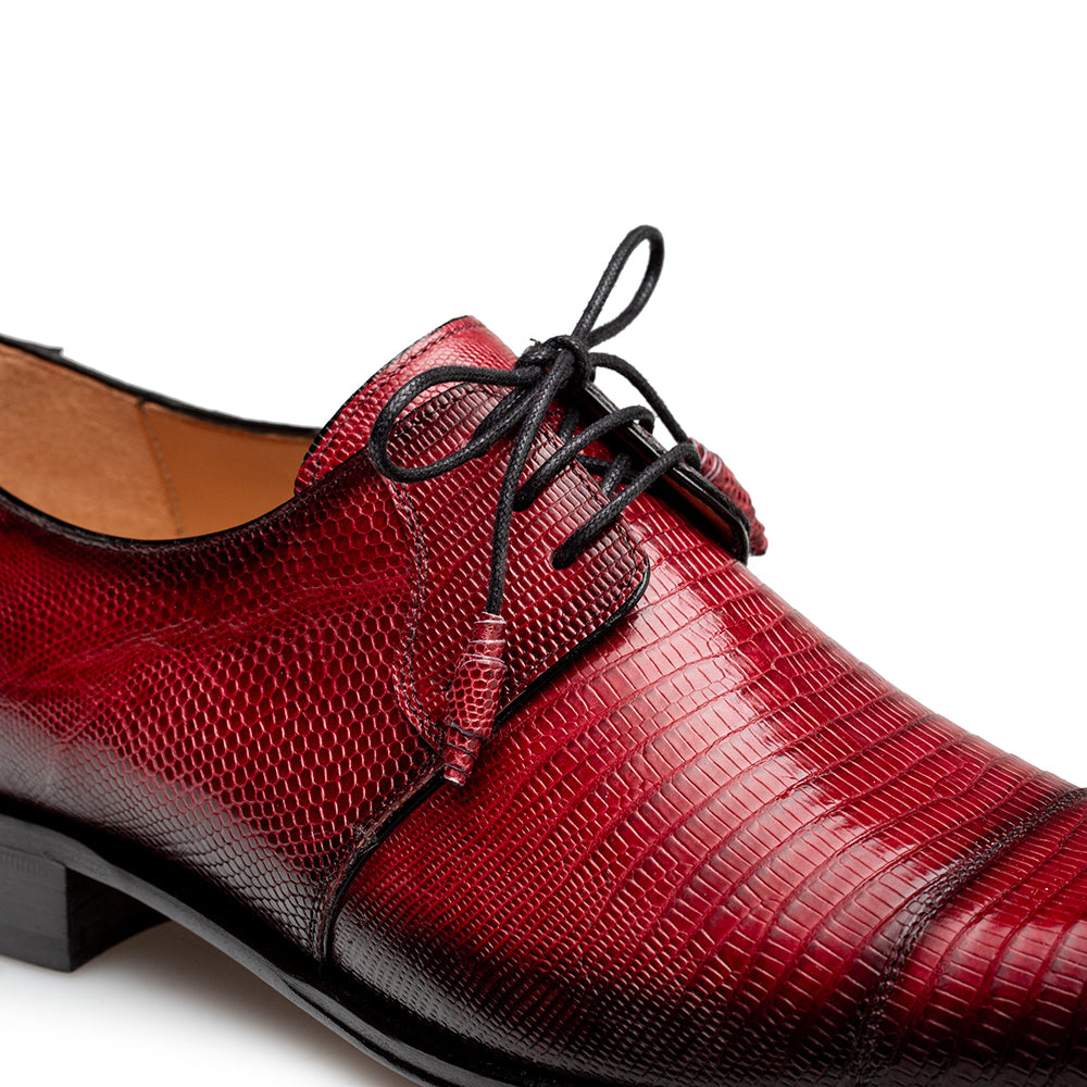 Mezlan Lizard Cap Toe Derby - Luxury Men's Dress Shoe