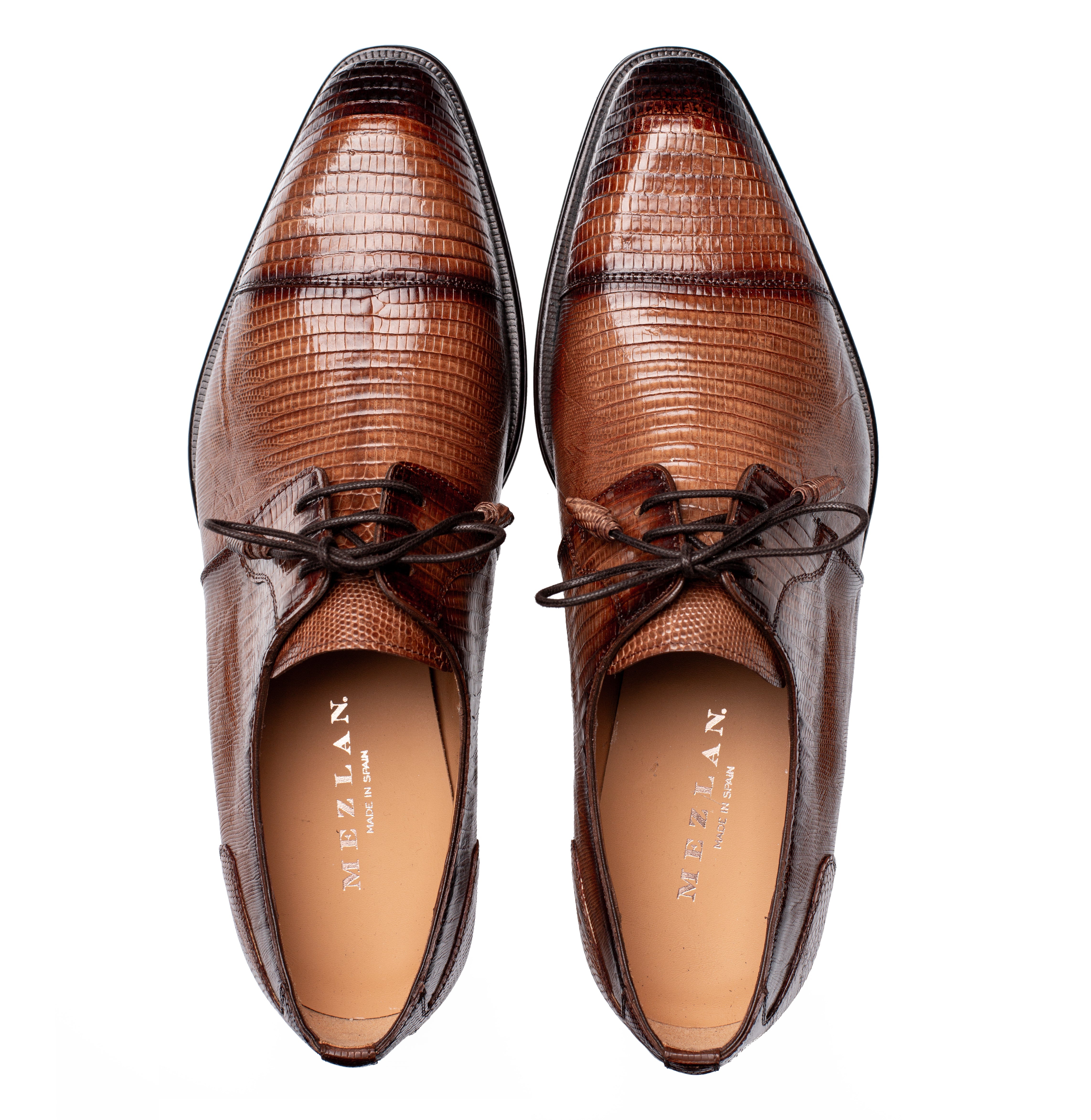 Mezlan Lizard Cap Toe Derby - Luxury Men's Dress Shoe