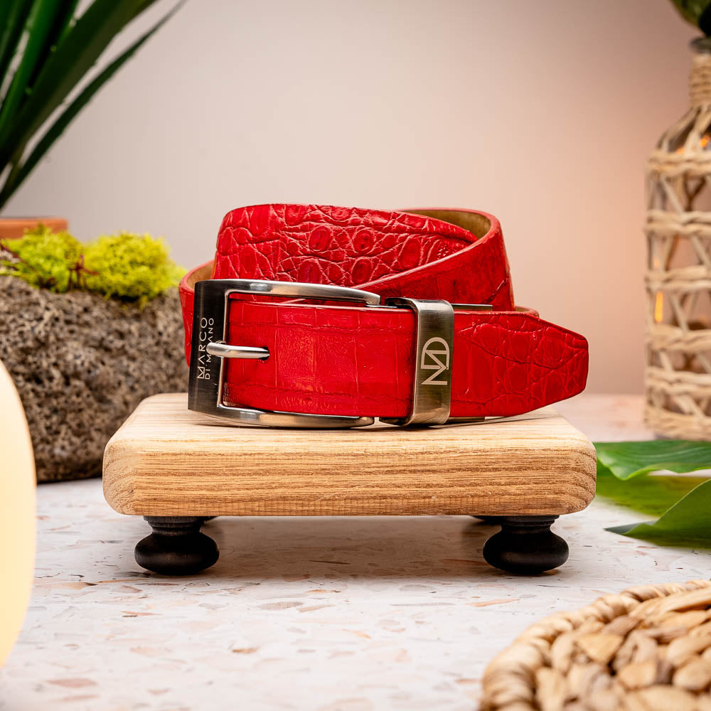 Marco Di Milano Riccardo Belt - Light Red Leather Loafer
