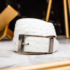 Marco Di Milano Domenico Belt - White Leather Luxury Shoe