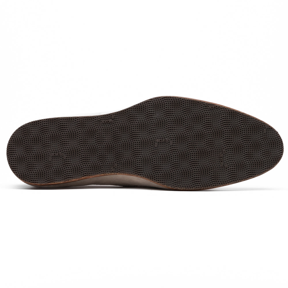 Zelli Pisa Italian Suede Hand-Woven Loafer Stone (16-696-STN)
