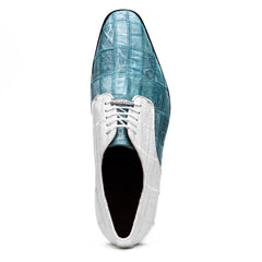 Marco Di Milano Pissa Aqua/White Leather Loafer