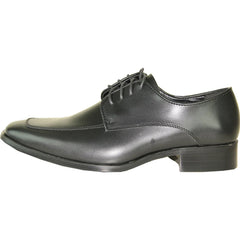 Bravo Mens Classic Moc Toe Tuxedo Prom Shoe in Black