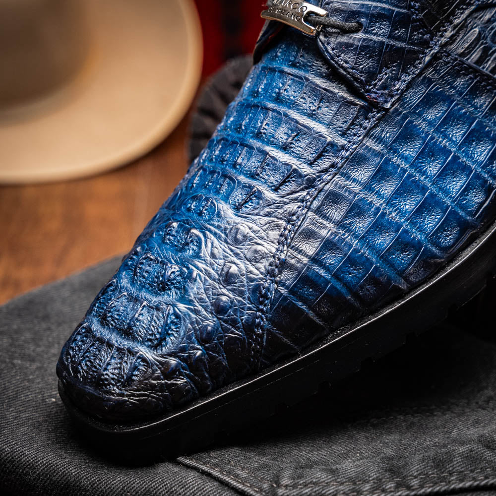 Marco Di Milano Ragusa: Stained Navy Leather Shoe