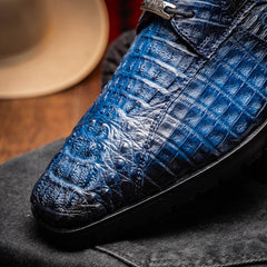 Marco Di Milano Ragusa: Stained Navy Leather Shoe