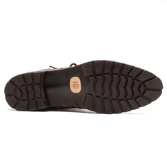 Marco Di Milano Renzo Stone Brown Leather Shoes