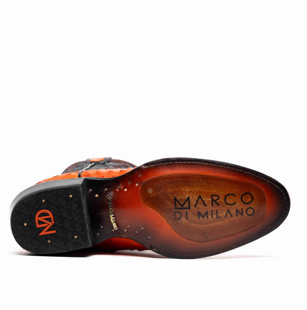 Marco_Di_Milano Savannah: Luxury Orange Leather Shoe