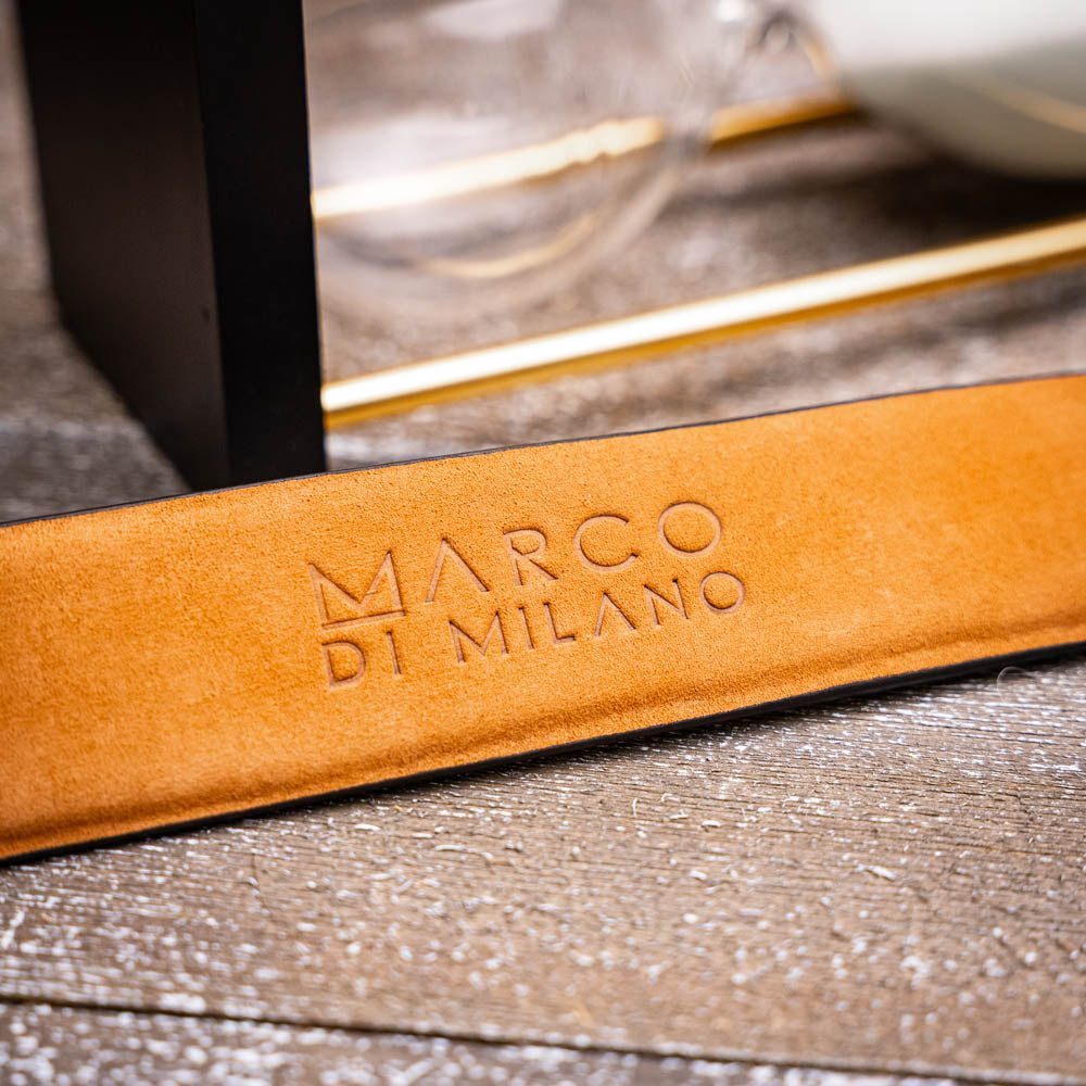 Marco Di Milano Silvio Belt Gray Leather Loafers