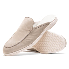 Zelli Soro Sueded Goatskin Slip-On Mule in Grey