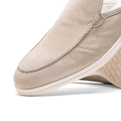 Zelli Soro Sueded Goatskin Slip-On Mule in Grey