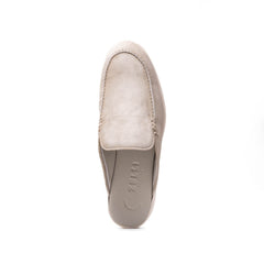 Zelli Soro Sueded Goatskin Slip-On Mule in Grey