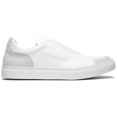 Zelli Spettacolare Pebble Grain Slip On Sneakers White (65-225-WHT)
