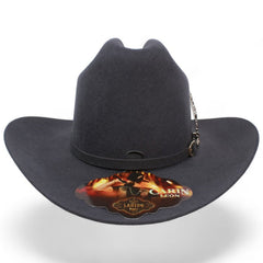 Texana Carin Leon Oficial Gris Oxford con Pluma de Plata