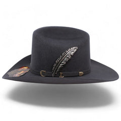 Texana Carin Leon Oficial Gris Oxford con Pluma de Plata