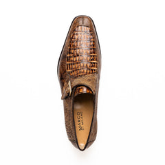Marco Di Milano Toluca Men's Shoes Pantano Orix Exotic Crocodile & Lizard Monk Strap