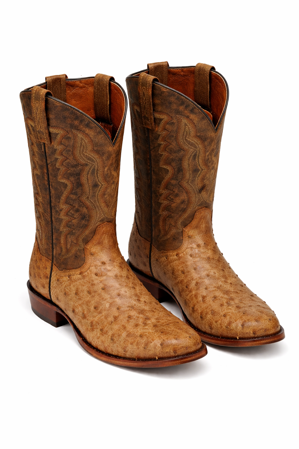 Dan Post Gehrig Men's Saddle Western Ostrich Boots