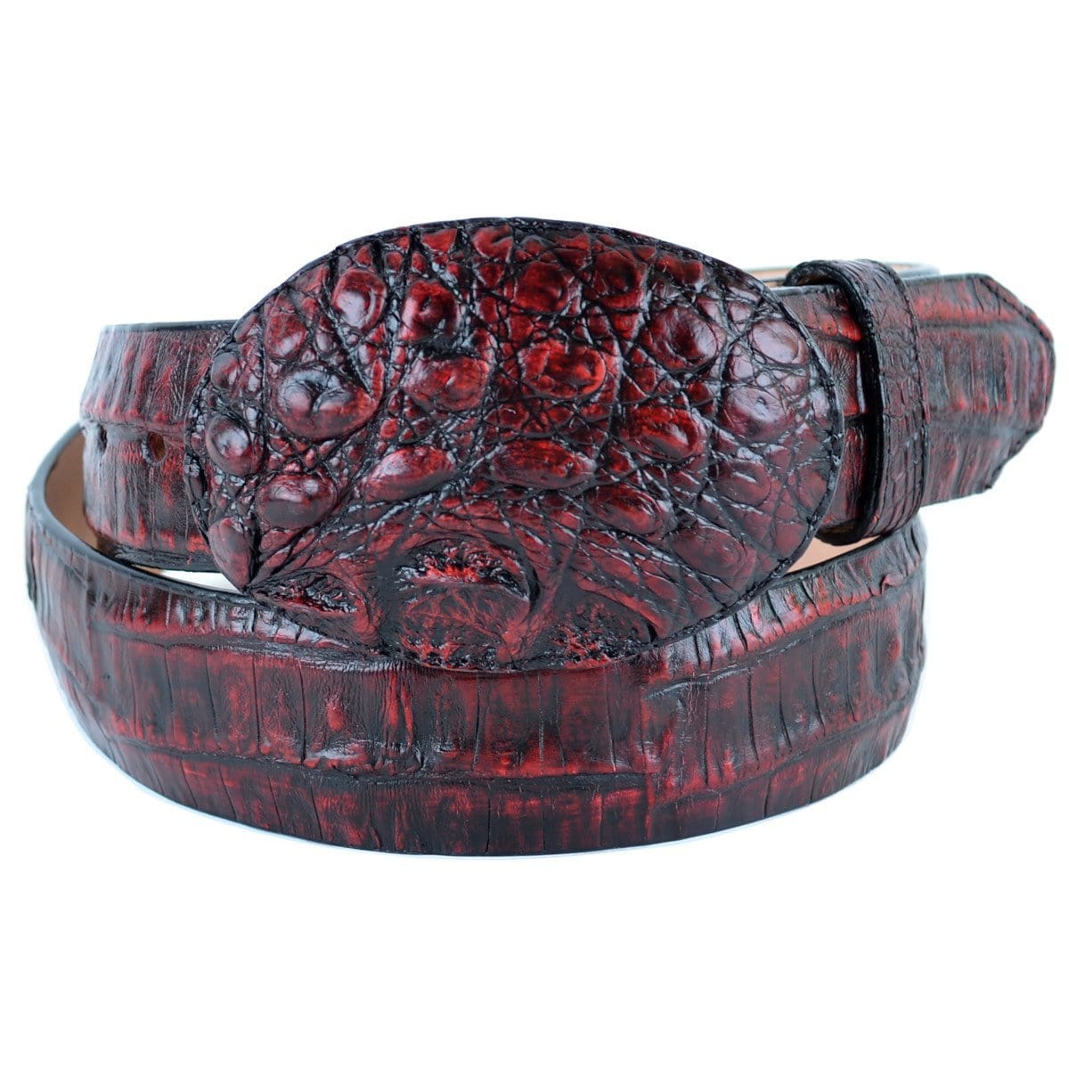 Men's Wild West Caiman Belly Skin Cowboy Belt 2C118218