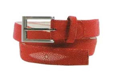Belvedere genuine stingray belt red